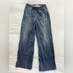 Casual FAUX Blue Denim Pants